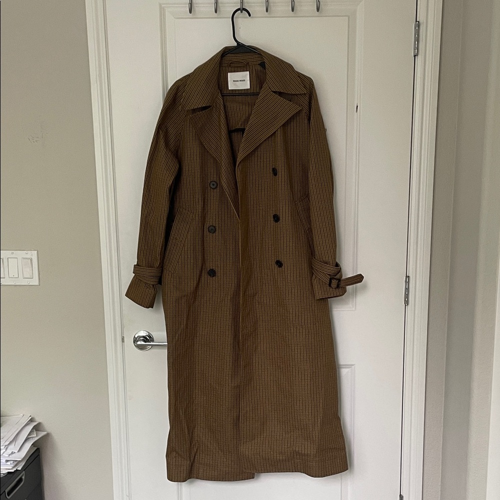 Wood Wood Houndstooth Patterned Coat